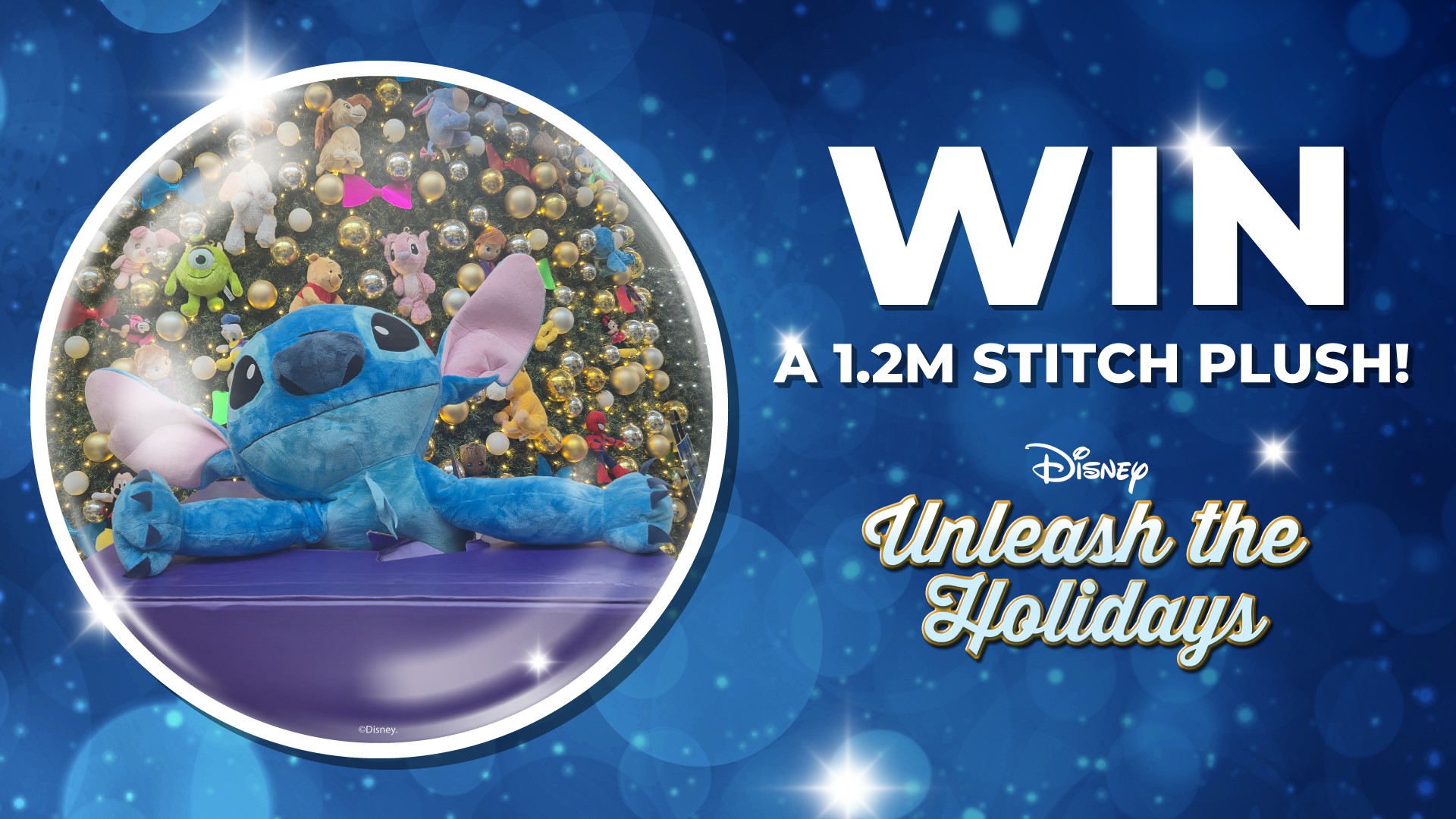 Win a 1.2m sized Stitch Plush Toy