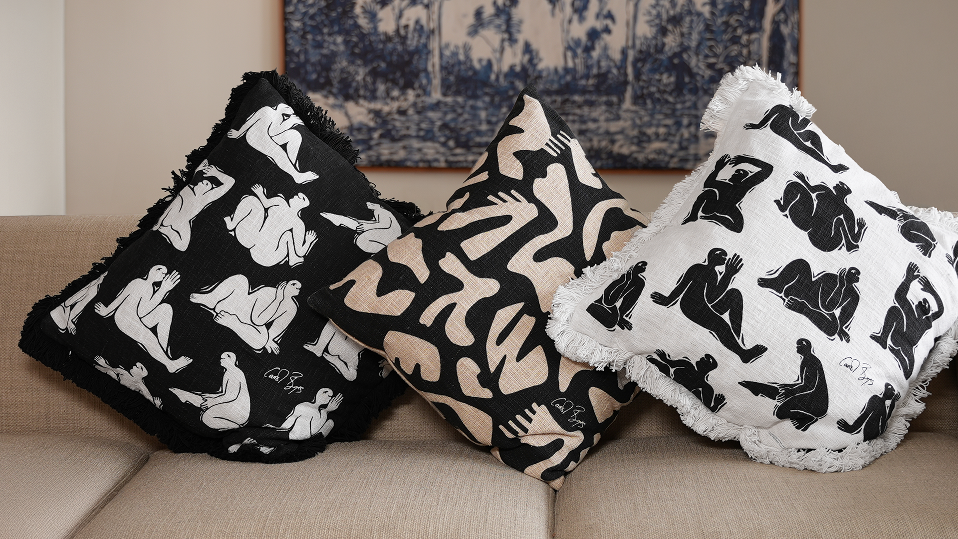 CaRRoL BoYeS | Scatter Cushions 'Lacuna' & 'Lazy Days'