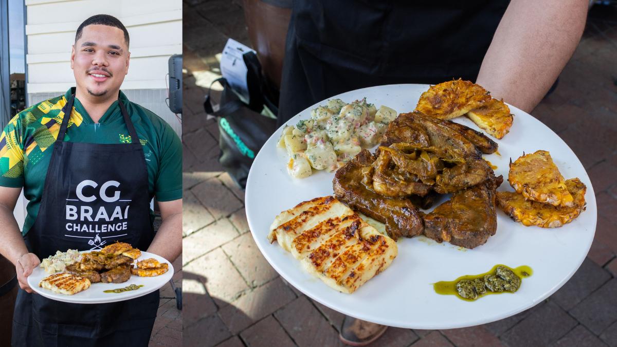 Lamb Curry chops served with SA Style Potato Salad