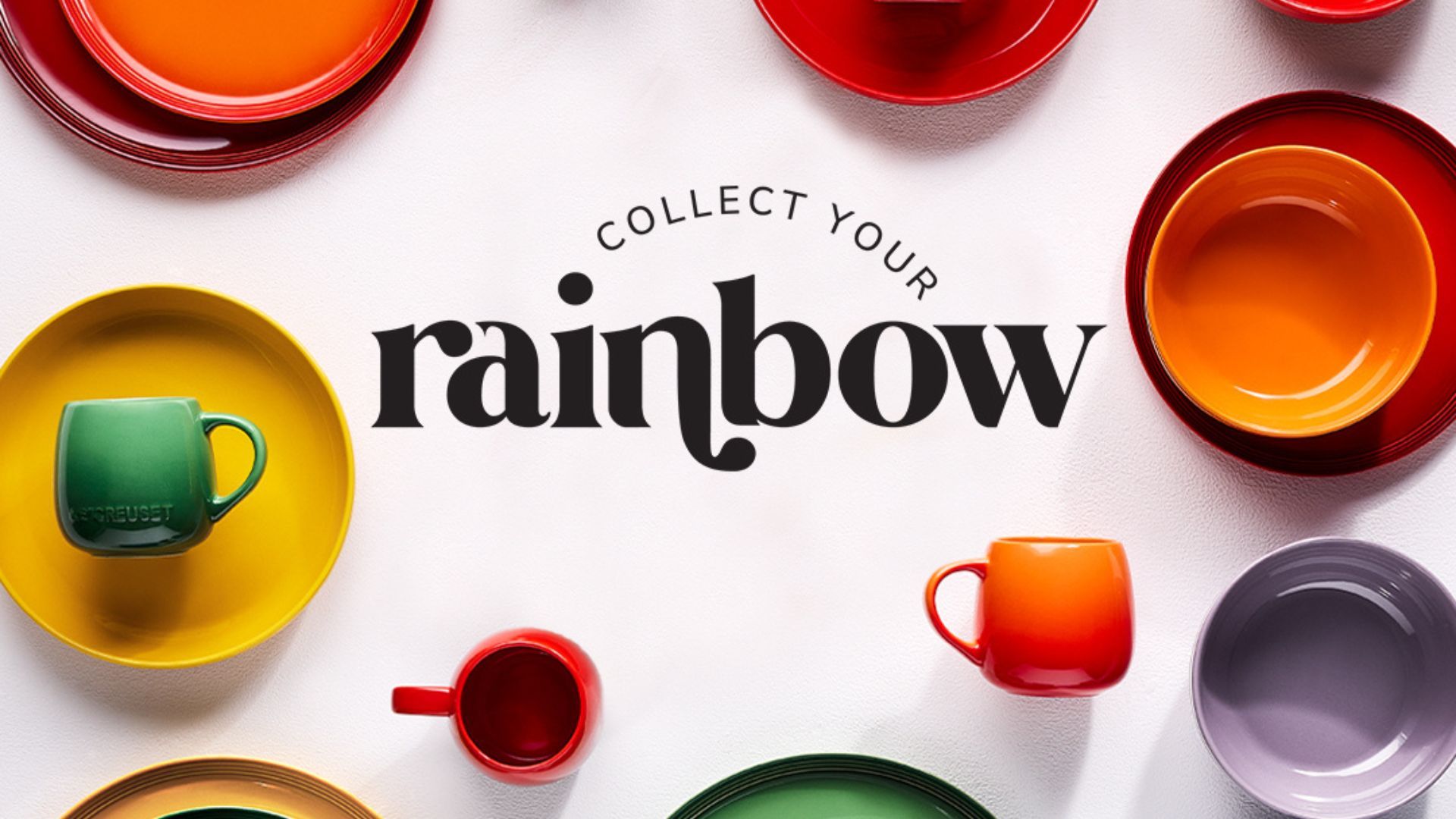Le Creuset | Le Creuset’s Coupe Dinnerware Rainbow Sets!