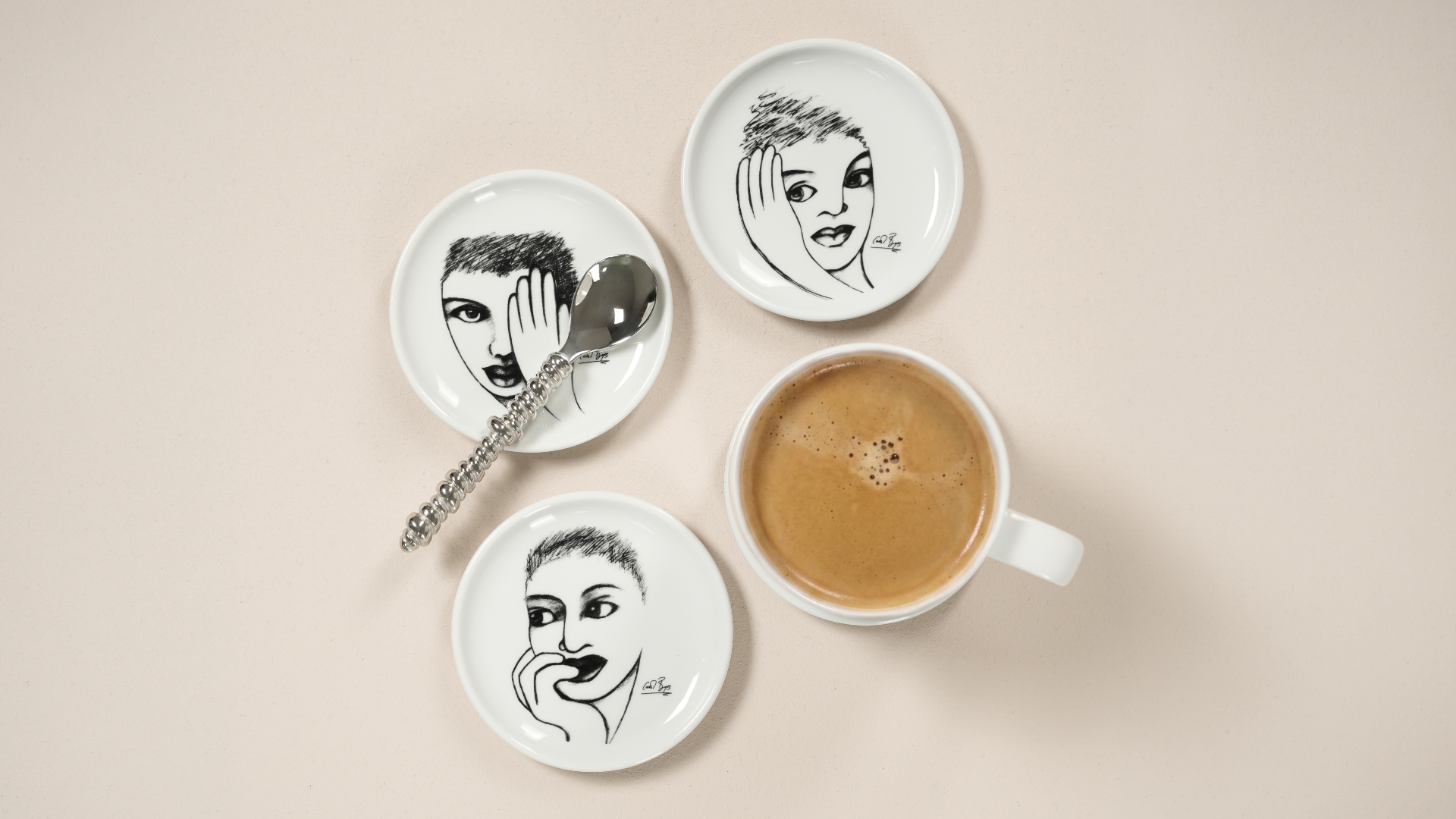 Carrol Boyes | New Rimmed Porcelain Coaster Sets